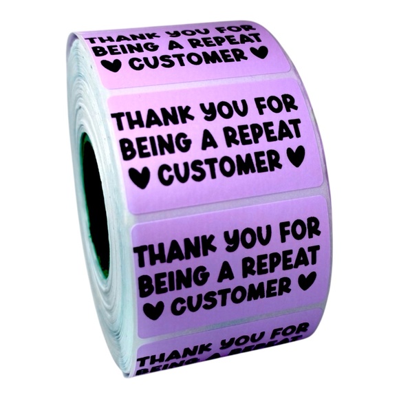 STICKERAFT Other - "Repeat Customers Arethe Best!" stickers 100pcs | 8 COLORS TO CHOOSE FROM